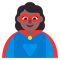Woman Superhero- Medium-Dark Skin Tone emoji on Microsoft